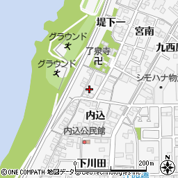 愛知県一宮市奥町内込27周辺の地図