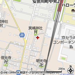 滋賀県高島市安曇川町三尾里572周辺の地図