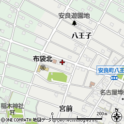 愛知県江南市安良町八王子118周辺の地図