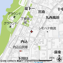 愛知県一宮市奥町内込9周辺の地図
