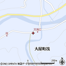 兵庫県養父市大屋町筏444周辺の地図