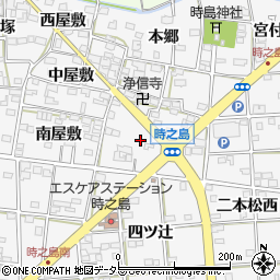 愛知県一宮市時之島上屋敷周辺の地図