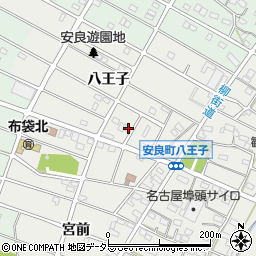 愛知県江南市安良町八王子200周辺の地図