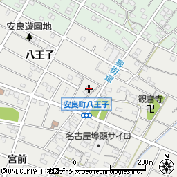 愛知県江南市安良町八王子222周辺の地図