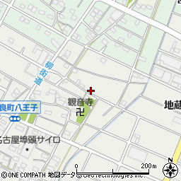 愛知県江南市安良町上郷周辺の地図