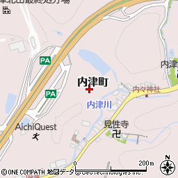 愛知県春日井市内津町周辺の地図
