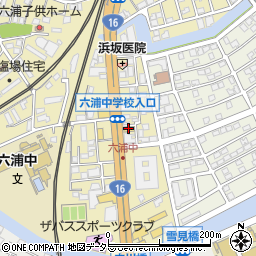 ローソンストア１００金沢六浦一丁目店周辺の地図