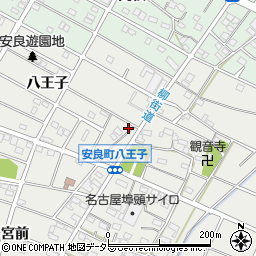 愛知県江南市安良町八王子221周辺の地図