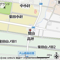 愛知県犬山市下小針周辺の地図