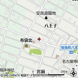 愛知県江南市安良町八王子111周辺の地図