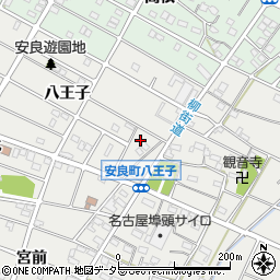 愛知県江南市安良町八王子215周辺の地図