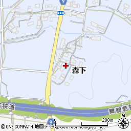 京都府綾部市舘町森下周辺の地図