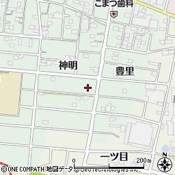 愛知県江南市上奈良町神明226周辺の地図