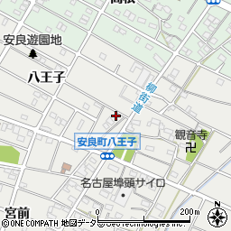 愛知県江南市安良町八王子220周辺の地図