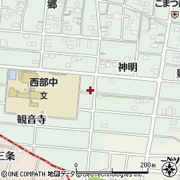 愛知県江南市上奈良町観音寺66周辺の地図