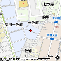 愛知県犬山市楽田一色浦周辺の地図
