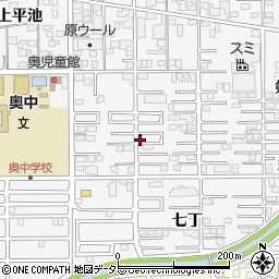 愛知県一宮市奥町土桶周辺の地図