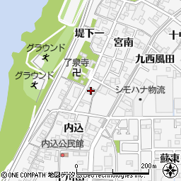 愛知県一宮市奥町内込12周辺の地図