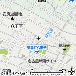 愛知県江南市安良町八王子219周辺の地図