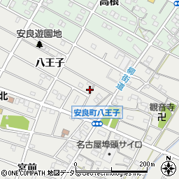 愛知県江南市安良町八王子186周辺の地図