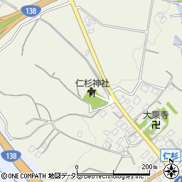 仁杉神社周辺の地図