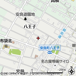 愛知県江南市安良町八王子191周辺の地図