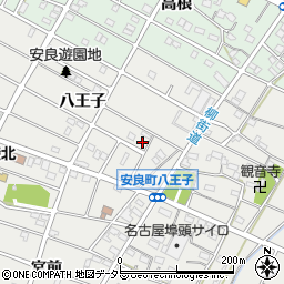 愛知県江南市安良町八王子187周辺の地図