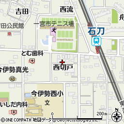 愛知県一宮市今伊勢町馬寄西切戸周辺の地図