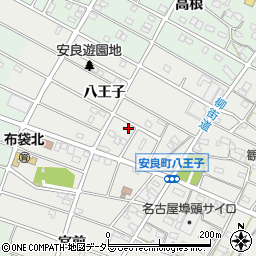 愛知県江南市安良町八王子192周辺の地図
