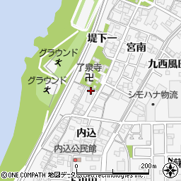 愛知県一宮市奥町内込19周辺の地図