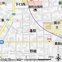 愛知県一宮市奥町芝原周辺の地図