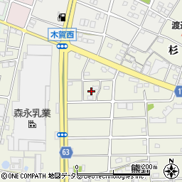 愛知県江南市木賀町杉166周辺の地図