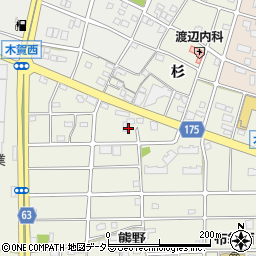 愛知県江南市木賀町杉181周辺の地図