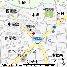 愛知県一宮市時之島上屋敷10周辺の地図