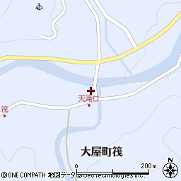 兵庫県養父市大屋町筏332周辺の地図