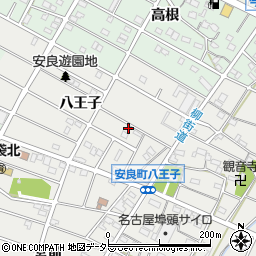 愛知県江南市安良町八王子184周辺の地図