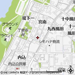 愛知県一宮市奥町（宮南）周辺の地図