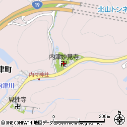 内津妙見寺周辺の地図