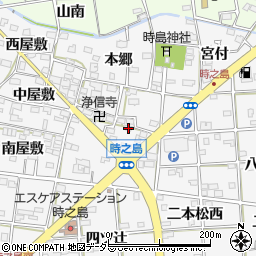 愛知県一宮市時之島上屋敷15周辺の地図