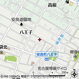 愛知県江南市安良町八王子183周辺の地図