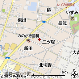 愛知県一宮市佐千原（二ツ塚）周辺の地図