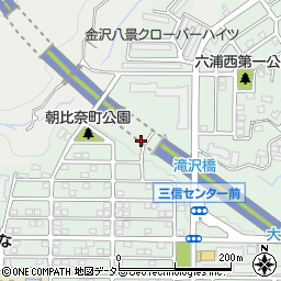 神奈川県横浜市金沢区東朝比奈2丁目21周辺の地図