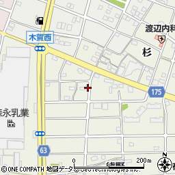 愛知県江南市木賀町杉164周辺の地図