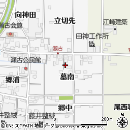 愛知県一宮市奥町墓北周辺の地図
