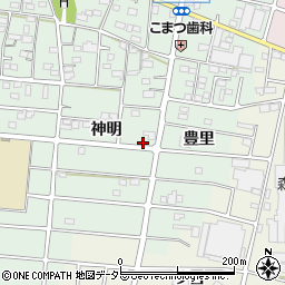 愛知県江南市上奈良町神明214周辺の地図