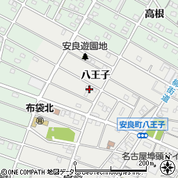 愛知県江南市安良町八王子84周辺の地図