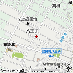 愛知県江南市安良町八王子180周辺の地図