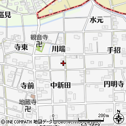 愛知県一宮市時之島川端64周辺の地図