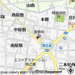 愛知県一宮市時之島上屋敷7周辺の地図