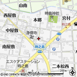 愛知県一宮市時之島上屋敷12周辺の地図
